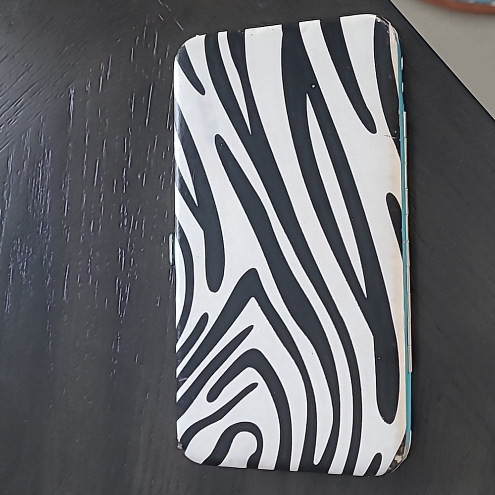 Zebra clutch wallet